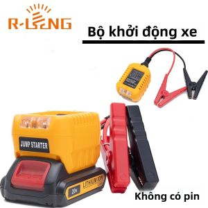 Bộ Khởi Động Xe Hơi Cho Pin Lithium DeWalt 18V Cáp Tăng Cường Nguồn Khẩn Cấp Tự Động Với Kẹp - Phụ Kiện Điện Tử Ô Tô