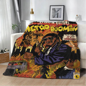 Bandai | M-Metro Singer B-Boomin Heroes Villains Flannel Blanket Soft Throw Blanket Art For Home Decor Bedroom Bed Sofa Picnic Fans Gifts