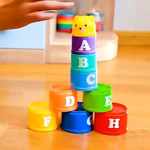 SG-Stacking Cups with Alphabets & Numbers for Kids  8 Cups for Educational