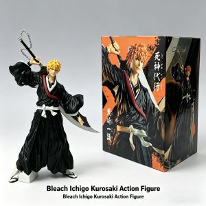 Bandai | 21cm Bleach Anime Figure Kurosaki Ichigo Action Figure Aizen Sousuke/Hitsugaya Toushirou Figurine PVC Model Collection Toys Gift