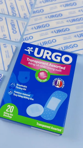 (HoảTốc1h) Hộp 100 miếng băng cá nhân trong suốt Urgo Transparent 2cm x 72cm bảo vệ vết thương nhỏ vết trầy xước