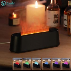 เครื่องกระจายกลิ่นน้ำมันหอมระเหยพร้อมไฟเปลวหลากสี ฟังก์ชั่นเพิ่มความชื้นในอากาศ ตั้งเวลาได้ ป้องกันไฟดับ แสงไฟหลากสีสัน สร้างบรรยากาศภายในบ้าน