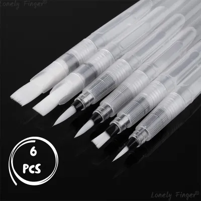 6/18PCS Watercolor Brush Pens Set - Super Easy to Use and Fill for Water Soluble Colored Pencil Aqua Brush Pen Gift Ideas