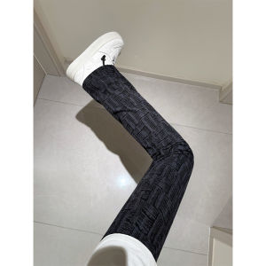 LIUBU | Quần Âu Nam Dye Tie Cổ Điển Mạnh Màu Đen Phồng Mùa Thu Đông