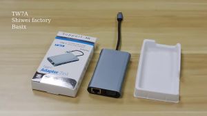 USB C Hub Type C For HDMI-Compatible USB Hub 100W Multiport Adapter For MacBook Pro/Air iPad Pro iPhone 15 16 17 Pro/Pro Max XPS