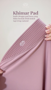 Khimar Haura XL Pad Bahan Jersey Premium by Arafa Hijab