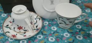 Bộ set trà sứ xương Noritake 2 tách và 2 đĩa Tea set of "A Beautiful Garden”  Noritake gift set