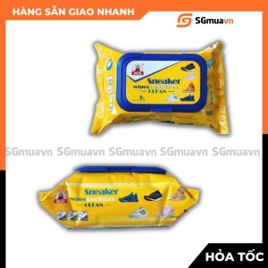 Khăn giấy ướt lau vệ sinh giày sneaker túi xách tiện dụng