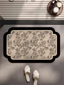 Bathroom Mat Silicon Dendroid High Absorbency Quick Dry Non-Wash Easy Maintenance Toilet Carpet Home Bathroom Foot Pad