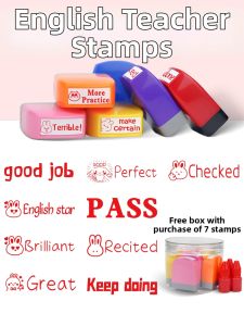 Encouraging Teacher Stamp English Teacher Assignment Grading Emotion Pack Stamp Praise Stamp Childrens Homework Correction