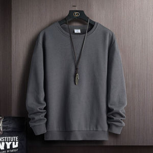 เสื้อสเวตเตอร์คอกลมแขนยาวสำหรับทำงาน ทรงหลวม ผ้าขนแกะ ทรงหลวม ฤดูใบไม้ร่วง/ฤดูหนาว เสื้อผ้าทำงานสำหรับผู้ชาย