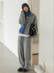 VNOOK | Bộ Quần Áo Hoodie Len Lông Cừu Phong Cách Thoải Mái Cho Phụ Nữ