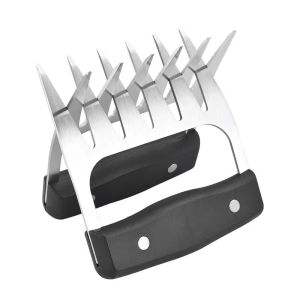 Metal Meat Shredder Bear Claw Stainless Steel Meat Forks With Handle BBQ Meat Handler For Pulling Shredding Ultra-Sharp Blades
