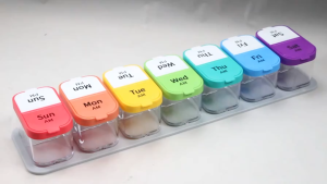 HOL Preferred Shop New Pill Box 7 days Organizer 21 grids 3 Times One Day Portable Travel with Large Compartments for Vitamins Medicine Fish Oils