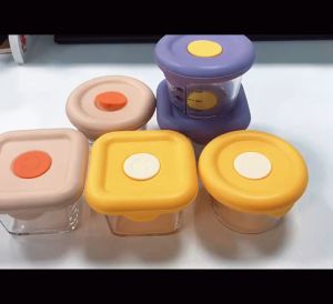 Mamibayi Tempat Makan Mpasi Bayi 140/170ML Wadah Penyimpanan Makanan Kaca Baby Food Container