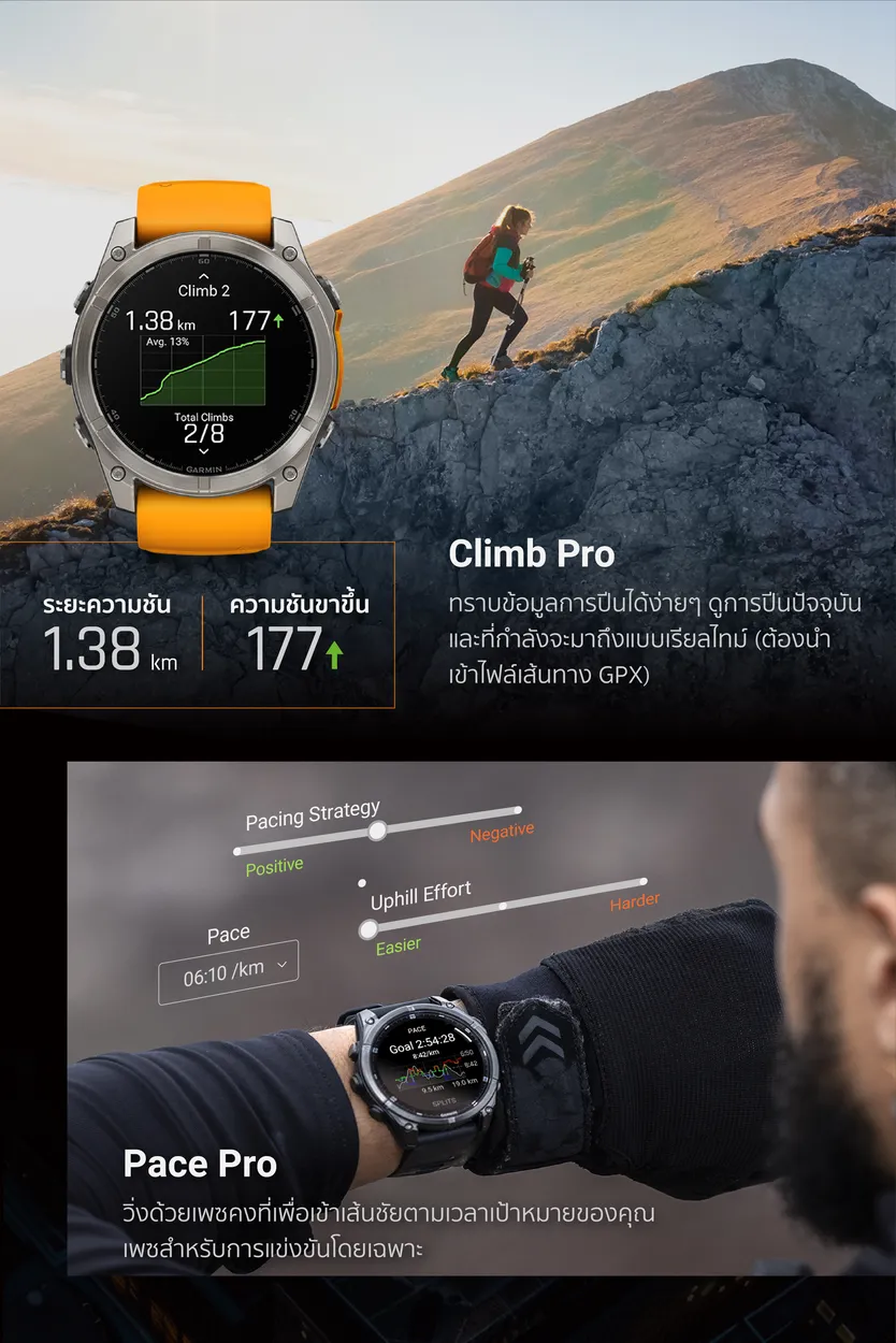 Garmin Fenix 8 Series นาฬิกา ประกันศูนย์ไทย 2 ปี