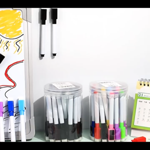 24pcs/Set Magnetic Erasable Whiteboard Marker Pen With Brush Markers Pen White Board Markers for Office and School Supplies