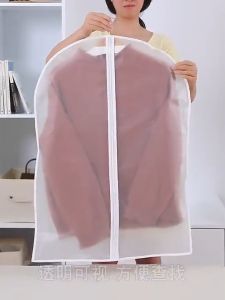 Clothes Dust Cover Extra Thick Dust Proof Reusable Transparent Wardrobe Garment Organizer Clothes Dust Cover