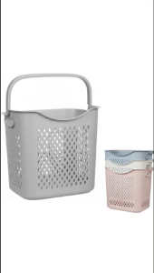 Giỏ vuông caro nhựa VIỆT NHẬT - Quai xách gấp gọn đựng quần áo đồ chơi bé - 3371/3