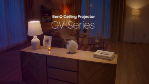 BenQ GV50 FHD Ceiling Projector 80-120 Inch 135° Rotation Dolby Audio+Woofer 500lm Google TV Built in Battery 3 Year Warranty