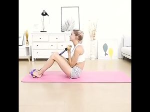 ยางยืดออกกำลังกาย เชือกแรงต้าน แบบเหยียบ สายต้าน 4 เส้น