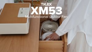 TYLEX XM53 Portable Outdoor Fan With Remote Control Suspended Oscillating Large Wing Volume Soft Night Light Stand Wall