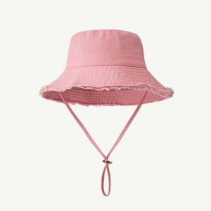 2026 New Summer Fisherman Cap for Women Korean Pink Large-Brimmed Bucket Hat Outdoor Beach Travel Sunshade Panama Hats