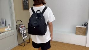 Ba lô thời trang nữ mùa thu xu hướng sinh viên đại học du lịch YUESITE 4 MÀU TRƠN FV44