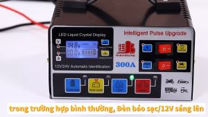 Bộ sạc ắc quy sửa chữa ô tô thông minh 12v24v ắc quy xe tải tự động bộ sạc nhanh công suất cao