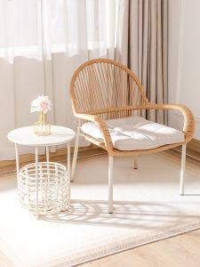 Modern Simple Balcony Small Table And Chair Set Outdoor Courtyard Wicker Chair Reading Combination Home Leisure Tea Table Set