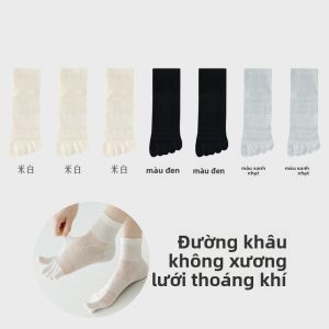 MiiOW | Tất ống giữa mỏng mùa hè chống mùi kháng khuẩn MiiOW dành cho nữ Tất năm ngón thoáng khí thoải mái bằng cotton