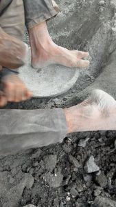 Cobek Batu Asli Ukuran 26cm Manual Pahat Termurah