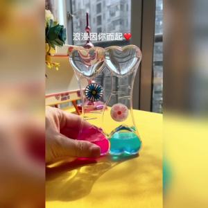 【本地仓发货 【1.9万人好评 浪漫爱心沙漏摆件情侣礼物送女孩生日礼物精美装饰品女孩创意玩具 颜色随机