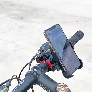 ที่จับโทรศัพท์มอไซค์ ผู้ที่ถือทั้งโทรศัพท์และจับจักรยานยนต์อเนกประสงค์สำหรับผู้ขับขี่ที่มีการหมุน ° 360และการออกแบบกันกระแทก