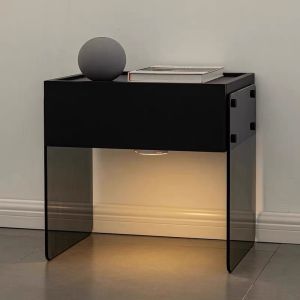 Italian Style Minimalist Bedside Table Modern Minimalist Design Creative Bedroom Bedside Cabinet Internet Celebrity Suspended Smart Locker