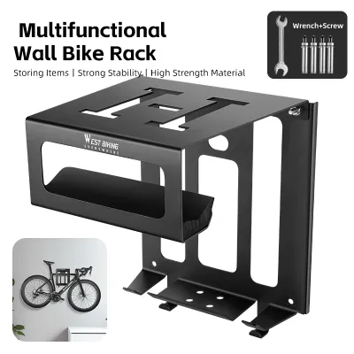 WEST BIKING Multifunctional Wall Bike Rack Heavy Duty Bike Rack Wall Mount MTB Hook Display Bike Storage Rack