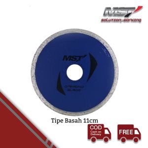 MST Mata Potong Keramik Basah 110mm BLUE WET DIAMOND BLADE Pemotong Ubin Beton Batu Alam Marmer Granit
