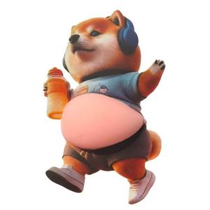 3D Soft Belly Dog Cat Stickers Cute Animal Series Mobile Phone Decoration Simple DIY Sticker for Children Students Supplies
