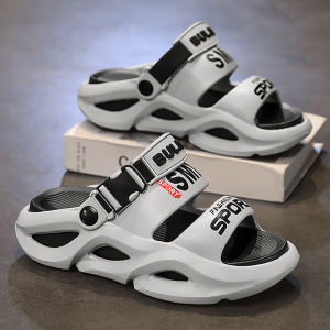 Dép bé trai hai đôi dép trẻ em 2025 Mới Mùa Hè Đế mềm chống trượt Giày đi biển trung và em bé lớn Mặc ra ngoài Xăng đan cho bé trai dép