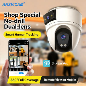 4K 10MP Dual Lens WiFi IP Camera 360° PTZ Security Camera with Night Vision Human Detection Home CCTV Baby Monitor