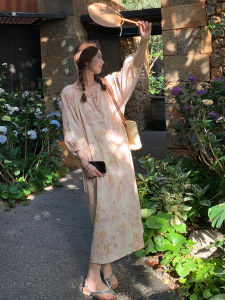 CHOUXIE | Unique and Elegant Autumn Resort Style Flower Dress