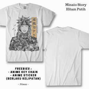 Kaos Minato Yondaime Story Art Hitam Putih - Nimea