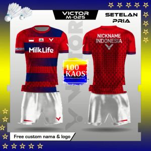 Jersey Setelan Badminton Pria Dewasa Lengan Pendek