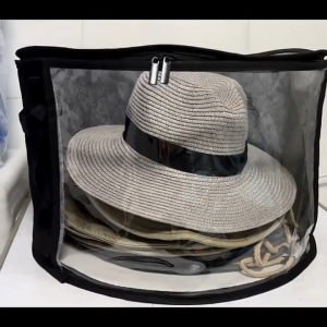 Hat Storage Bucket Travel Storage Bag Dustproof Belt Handle Foldable Storage Bag