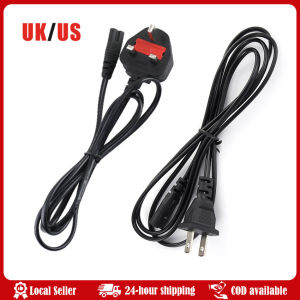 EU US UK AU KR Plug 100V-240V AC Charging Cord Universal Power Cable For Samsung PC Monitor Battery Charger Sony LG TV Radio Britain 2 Pin Prong UK AU To C7 C8 Extension Cable LED Light Power Cord Laptop Charge Power Cable 1.5M