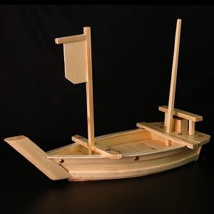 Japanese Sushi Boat Bamboo Boat Wooden Boat Dragon Boat Sashimi Plate Cuisine Seafood Platter Dry Ice Tableware Shaped Sushi Slash