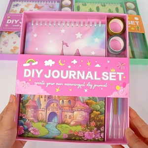 EmmAmy® DIY JOURNAL SET Diary Scrapbook Sticker Childrens Diy Handbook Gift Box Set DIY Notebook Gift Box Set
