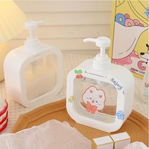 Chai Chiết Dầu Gội Sữa Tắm Trong Suốt Hộp Đựng Nước Rửa Tay Nước Rửa Bát Đa Năng 300ml 500ml
