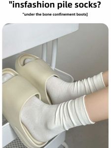 Pure Cotton No-Show Socks Womens Mid-Calf Breathable Sweat Absorbent Thin Summer Long Socks Anti-Odor Home Comfort Stockings