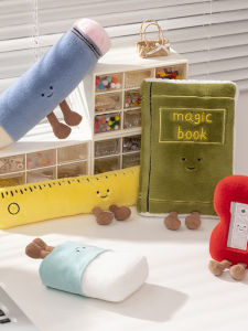 Creative Plush Toy Pillow Simulation Pencil Eraser Book Sharpener Ruler Gifts for Boys And Girls Doll Toy Soft Stuffed Toy